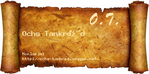 Ochs Tankréd névjegykártya